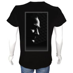 Unisex T-shirt Siyah 'Atatürk/Laik Atatürk' 2Baskılı