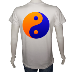 Unisex T-shirt Beyaz 'Fanatik Taraftar/BŞ1' 2Baskılı