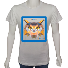 Unisex T-shirt Beyaz 'Fanatik Taraftar/BŞ1' 2Baskılı