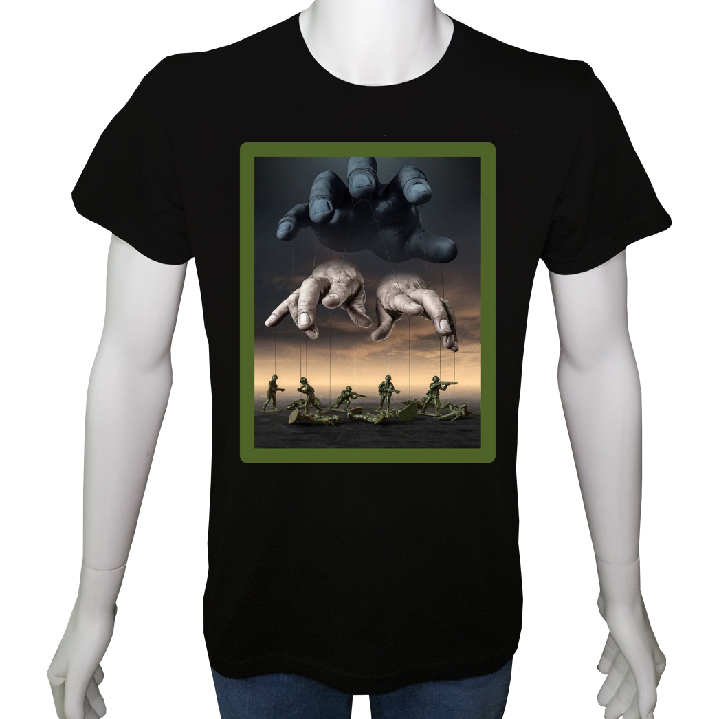 Unisex T-shirt Siyah 'Asker&Taktik / Asker3' Baskılı