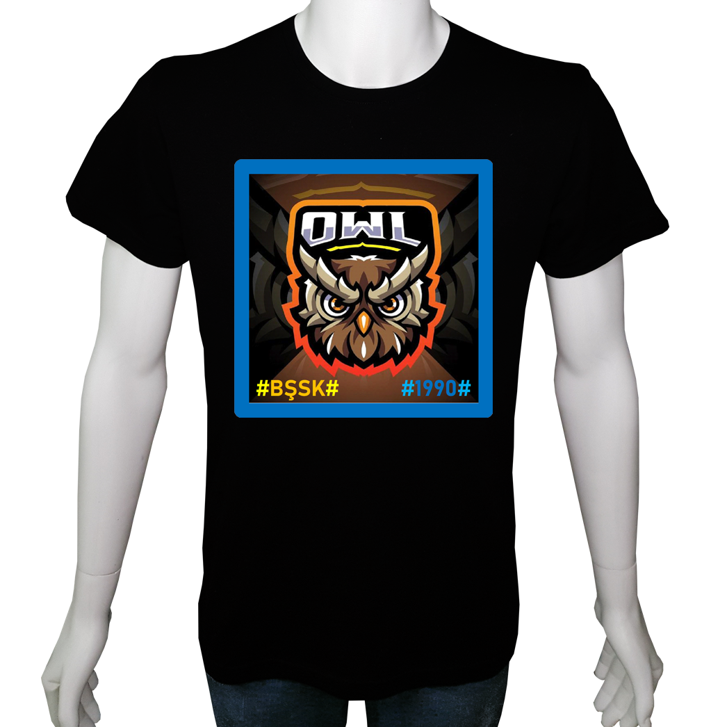 Unisex T-shirt Siyah 'Fanatik Taraftar/BŞ5' 2Baskılı