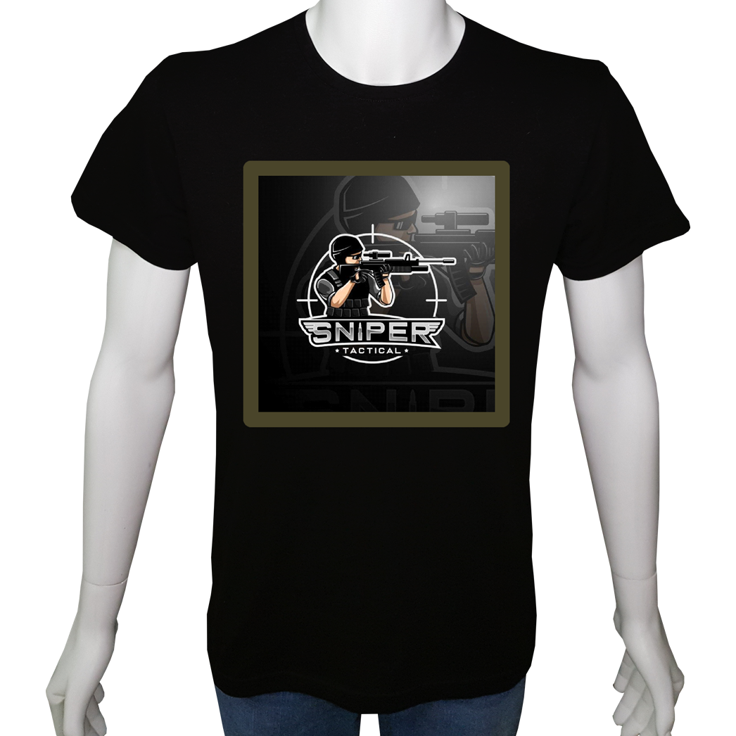 Unisex T-shirt Siyah 'Asker&Taktik / Asker8' Baskılı