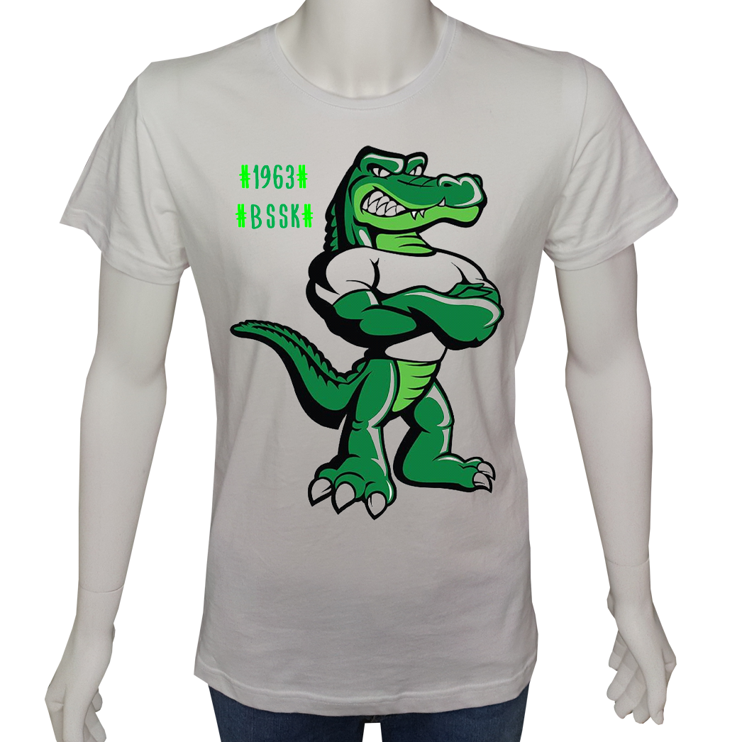 Unisex T-shirt Beyaz 'Fanatik Taraftar/BS1' Baskılı