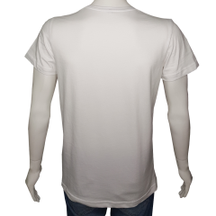Unisex T-shirt Beyaz 'Kamp&Macera / Pusula3' Baskılı