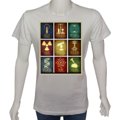 Unisex T-shirt Siyah 'Bilim Kulübü / Bilimİnsanları7' Baskılı