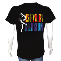 Unisex T-shirt Siyah 'Müzik/GNR3' 2Baskılı