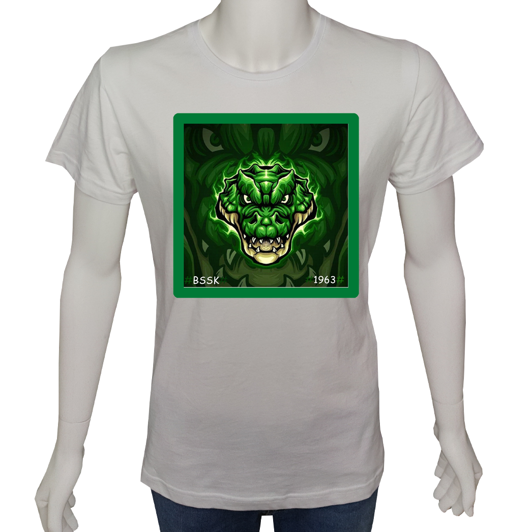 Unisex T-shirt Beyaz 'Fanatik Taraftar/BS4' Baskılı