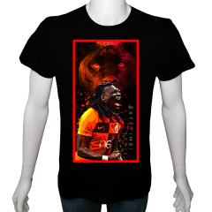Unisex T-shirt Siyah 'Fanatik Taraftar/B.Gomis2' Baskılı
