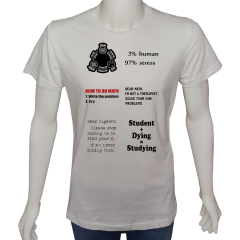Unisex T-shirt Beyaz 'Bilim Kulübü / Bilim14' Baskılı