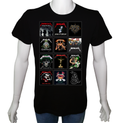 Unisex T-shirt Siyah 'Müzik/Metallica6' 2Baskılı