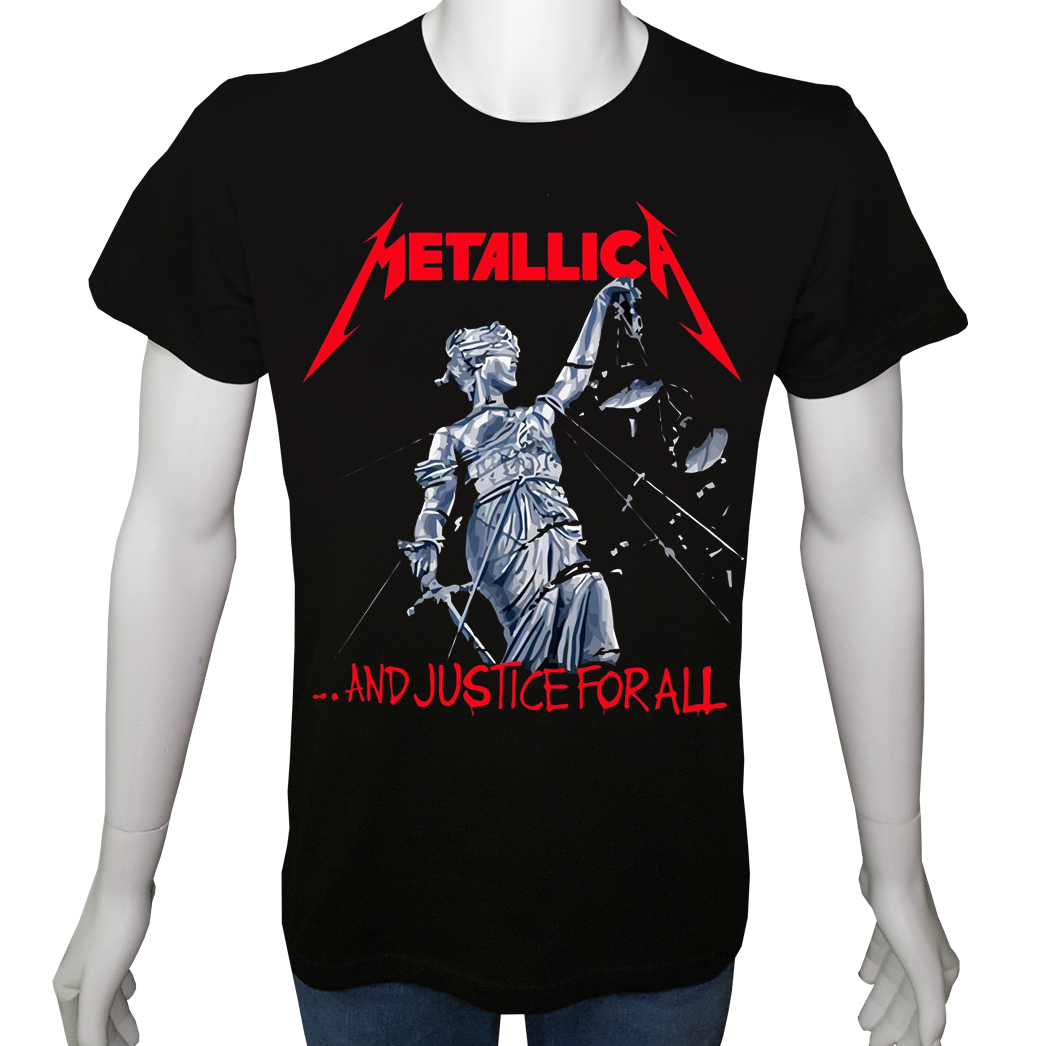 Unisex T-shirt Siyah 'Müzik/Metallica11' 2Baskılı
