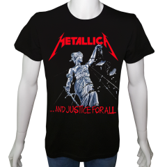 Unisex T-shirt Siyah 'Müzik/Metallica11' 2Baskılı