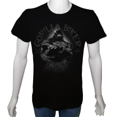 Unisex T-shirt Siyah 'Moto / Moto10' 2Baskılı