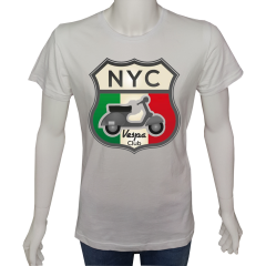 Unisex T-shirt Beyaz 'Moto / Scooter4' Baskılı