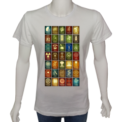 Unisex T-shirt Beyaz 'Bilim Kulübü / Bilimİnsanları5' Baskılı