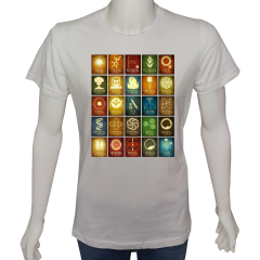 Unisex T-shirt Beyaz 'Bilim Kulübü / Bilimİnsanları6' Baskılı