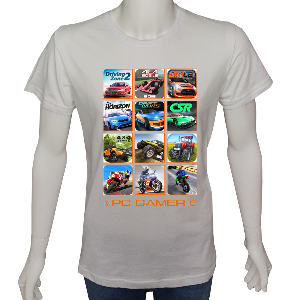 Unisex T-shirt Beyaz 'PC Oyuncu/PC Oyuncu3' Baskılı
