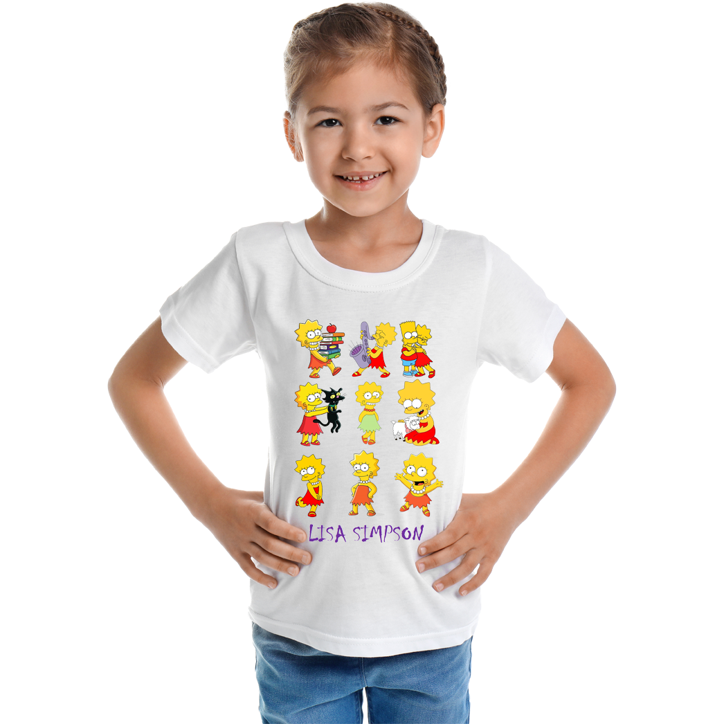 Çocuk T-shirt Beyaz 'Animasyon10' Baskılı