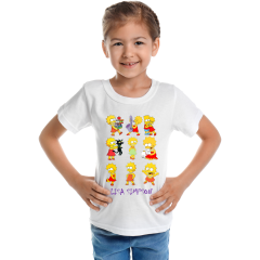 Çocuk T-shirt Beyaz 'Animasyon10' Baskılı