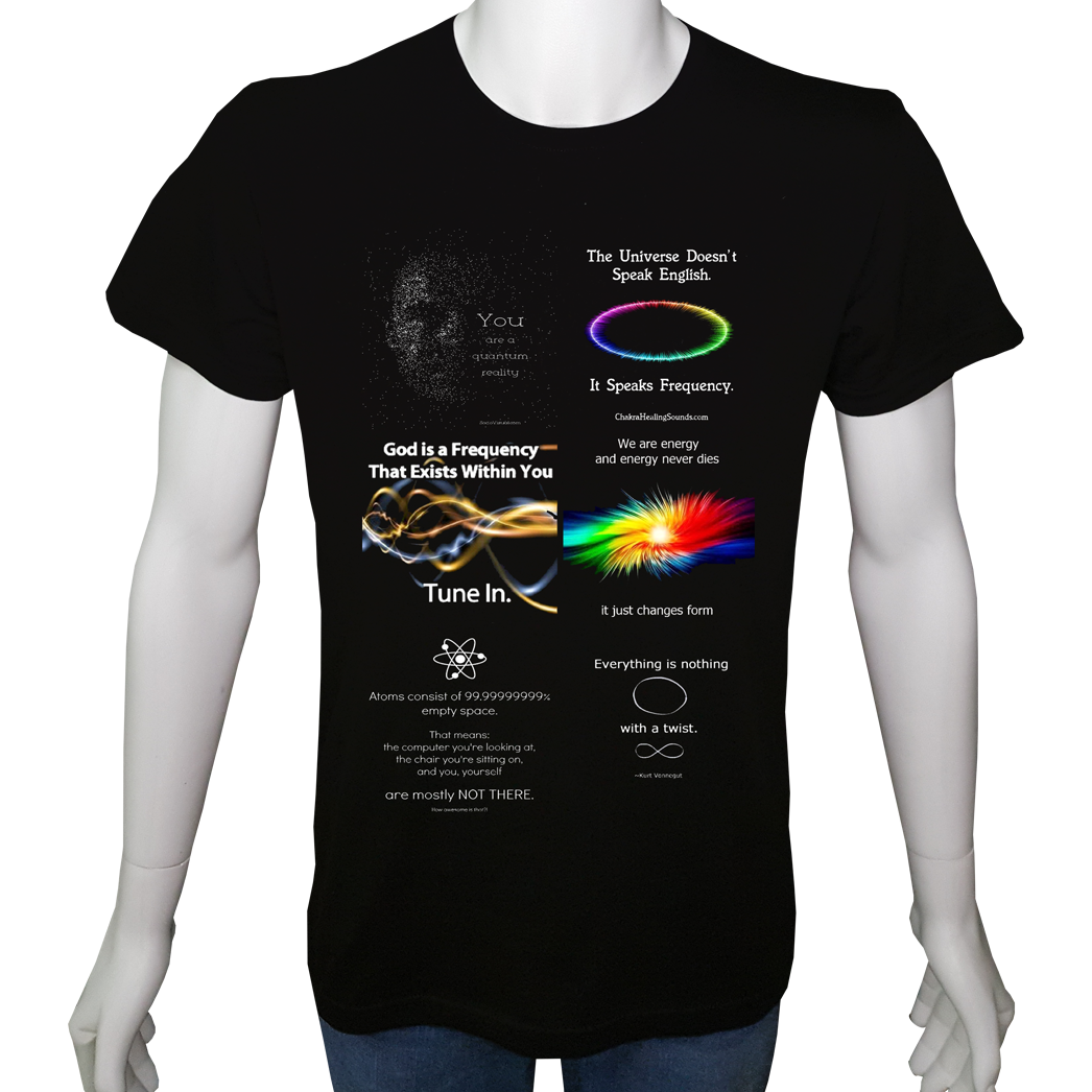 Unisex T-shirt Siyah 'Bilim Kulübü / Kuantum1' Baskılı