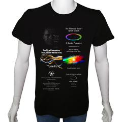 Unisex T-shirt Siyah 'Bilim Kulübü / Kuantum1' Baskılı