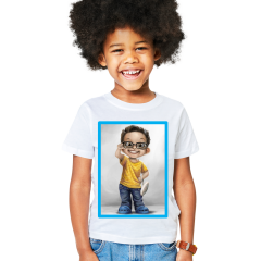 Çocuk T-shirt Beyaz 'Erkek Çocuk1' Baskılı