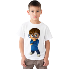 Çocuk T-shirt Beyaz 'Erkek Çocuk2' Baskılı