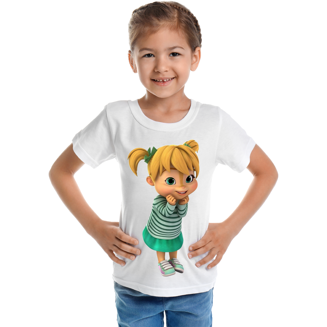 Çocuk T-shirt Beyaz 'Kız Çocuk2' Baskılı