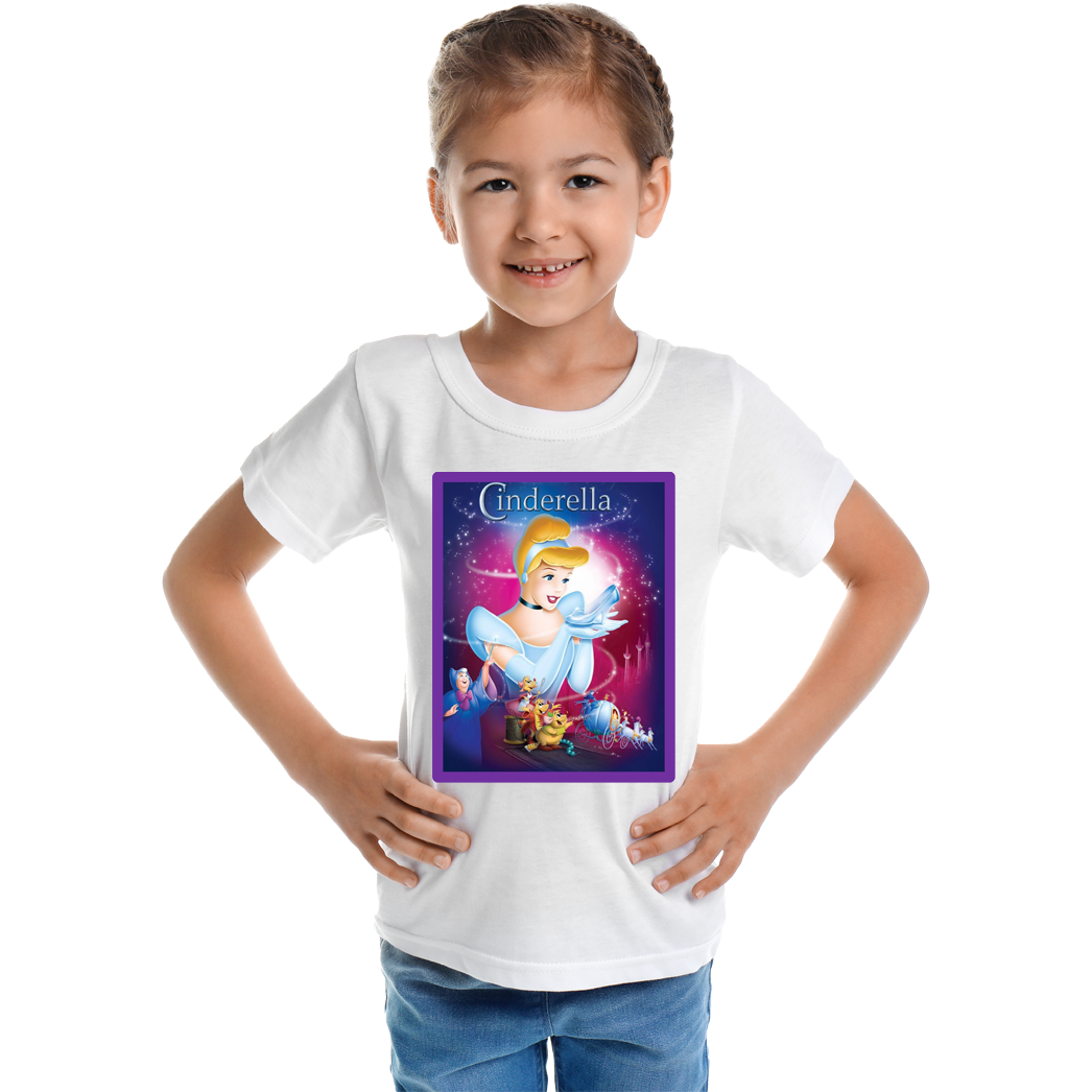 Çocuk T-shirt Beyaz 'Animasyon4' Baskılı