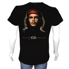 Unisex T-shirt Siyah 'Ünlüler / Che Guevera1' 2Baskılı