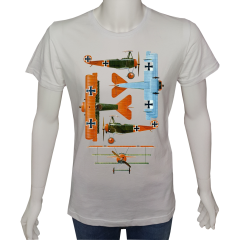 Unisex T-shirt Beyaz 'Uçak&Uzay / Uçak7' Baskılı
