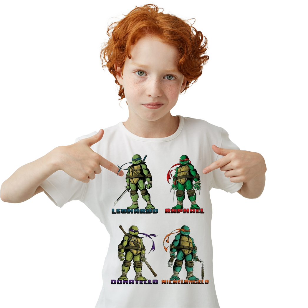 Çocuk T-shirt Beyaz 'Animasyon3' 2Baskılı