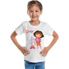 Çocuk T-shirt Beyaz 'Animasyon2' Baskılı